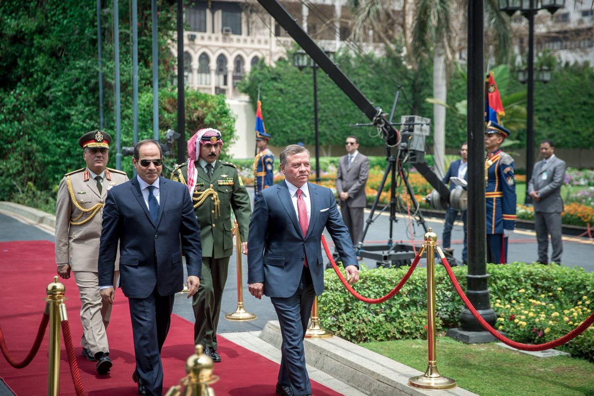 مباحثات هامة بين الرئيس المصري عبد الفتاح السيسي والملك الاردني عبد الله الثاني بن الحسين