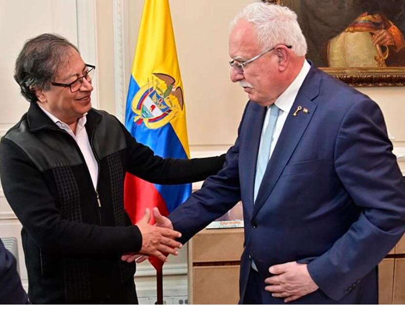 الرئيس الكولومبي لدى لقائه المالكي يؤكد دعم بلاده لحقوق شعبنا المشروعة