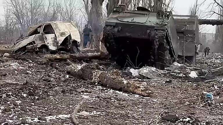 القوات الروسية تعرض مدرعات أطلسية بينها عربة "كيربي" تركية اغتنمتها في أفدييفكا