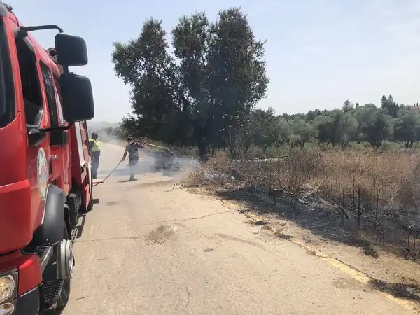 حريق يلتهم عشرات الدونمات من أراضي كفر الديك ودير بلوط غرب سلفيت