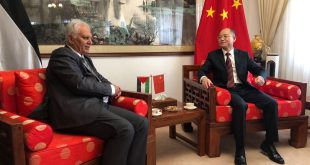 بسام الصالحي يلتقي السفير الصيني ويسلمه رسالة للرئيس تشي جين بنغ