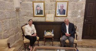 الحايك يستقبل سفيرة دولة فلسطين لدى التشيلي فيرا بابون
