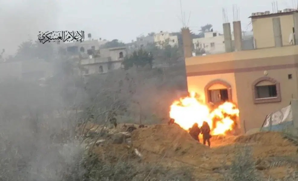 القسام تفجر منزلا مفخخا بقوة من جيش الاحتلال وتوقع أفرادها بين قتيل وجريح