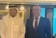حسين الشيخ يبحث مع رئيس الوزراء القطري آخر التطورات