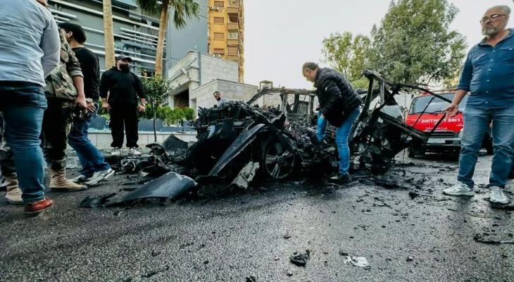 شهيدان بقصف إسرائيلي لمركبة في دمشق