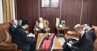 عباس زكي يستقبل السفير الصيني لدى دولة فلسطين ويطلعه على آخر المستجدات في الساحة الفلسطينية