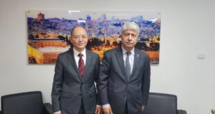مجدلاني يلتقي سفير الصين لدى فلسطين تسنغ جيشين